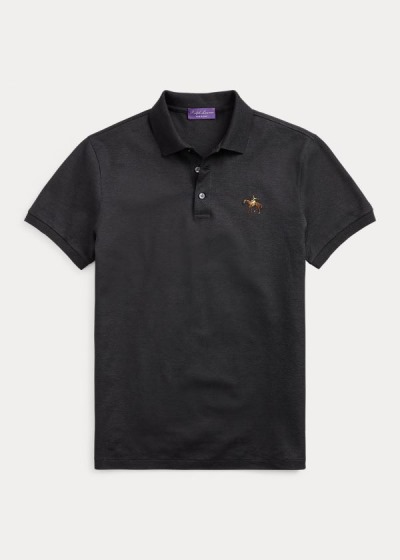 Men's Ralph Lauren Custom Fit Piqué Polo Shirts | 695432PZD